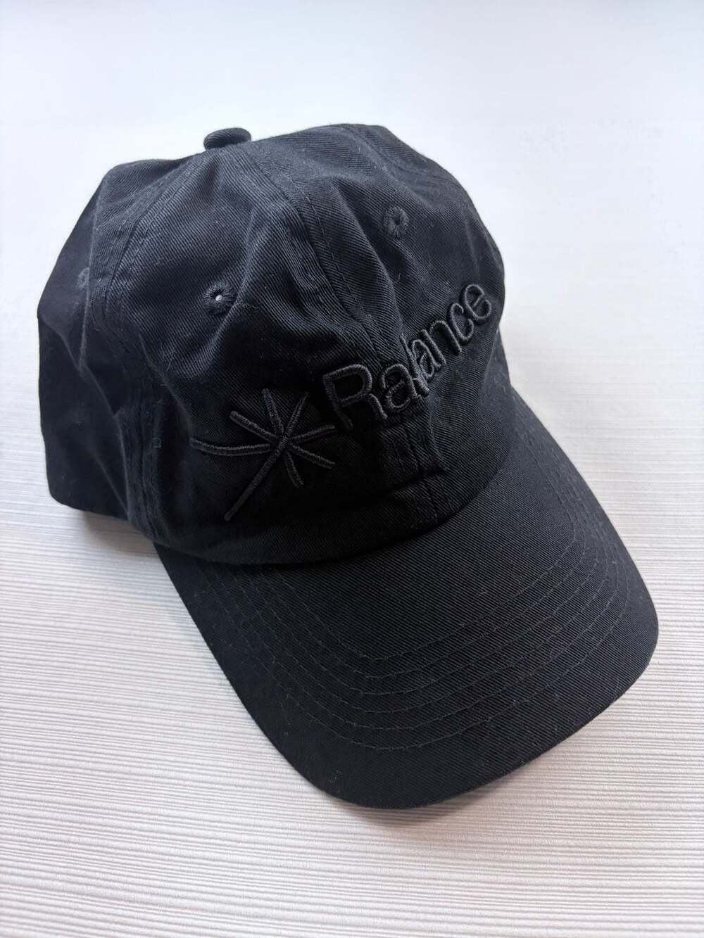 Radiance Embroidered Logo Black Dad Hat Cotton Baseball Cap